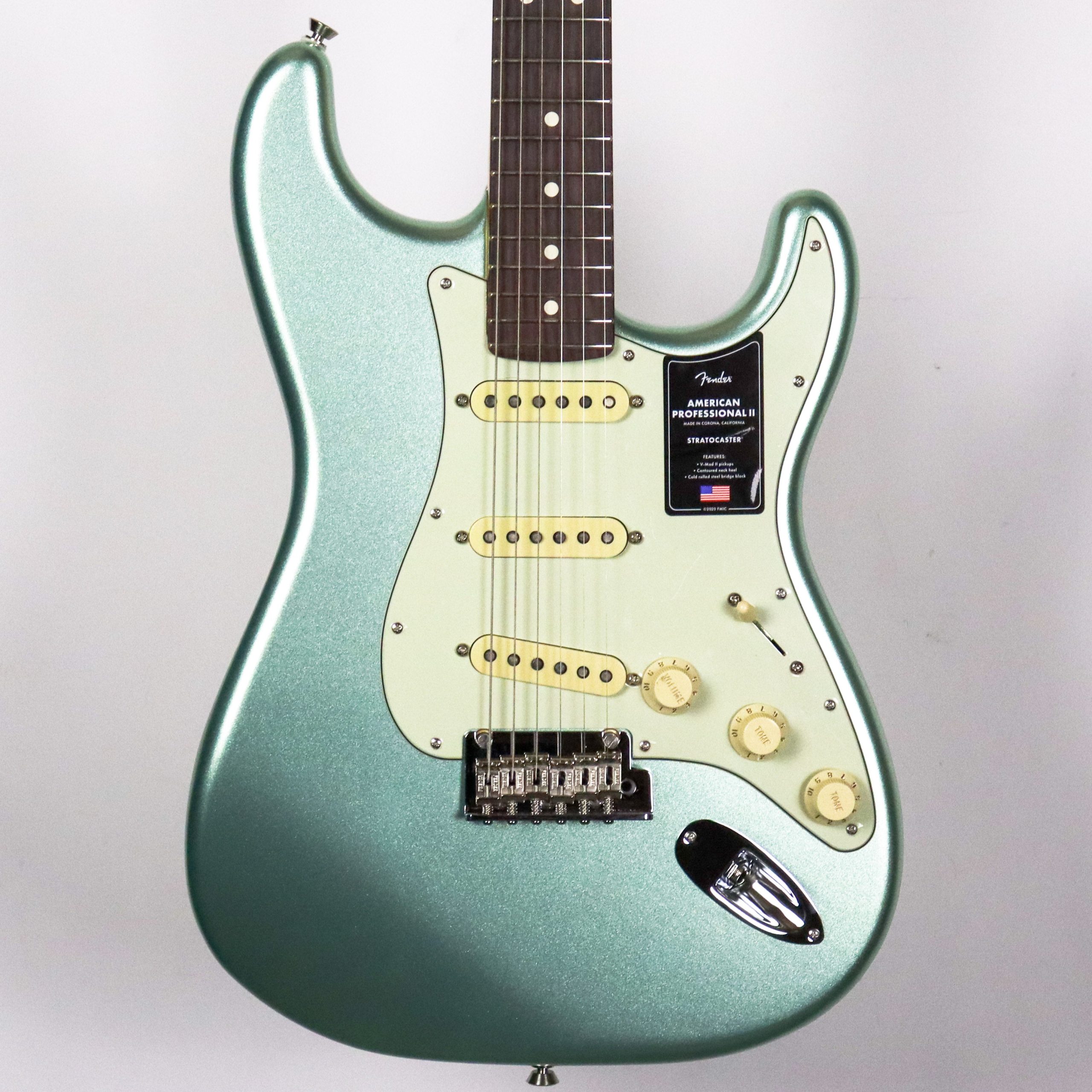 American Professional II Stratocaster, Rosewood Fingerboard, Mystic Surf Green - Image 2