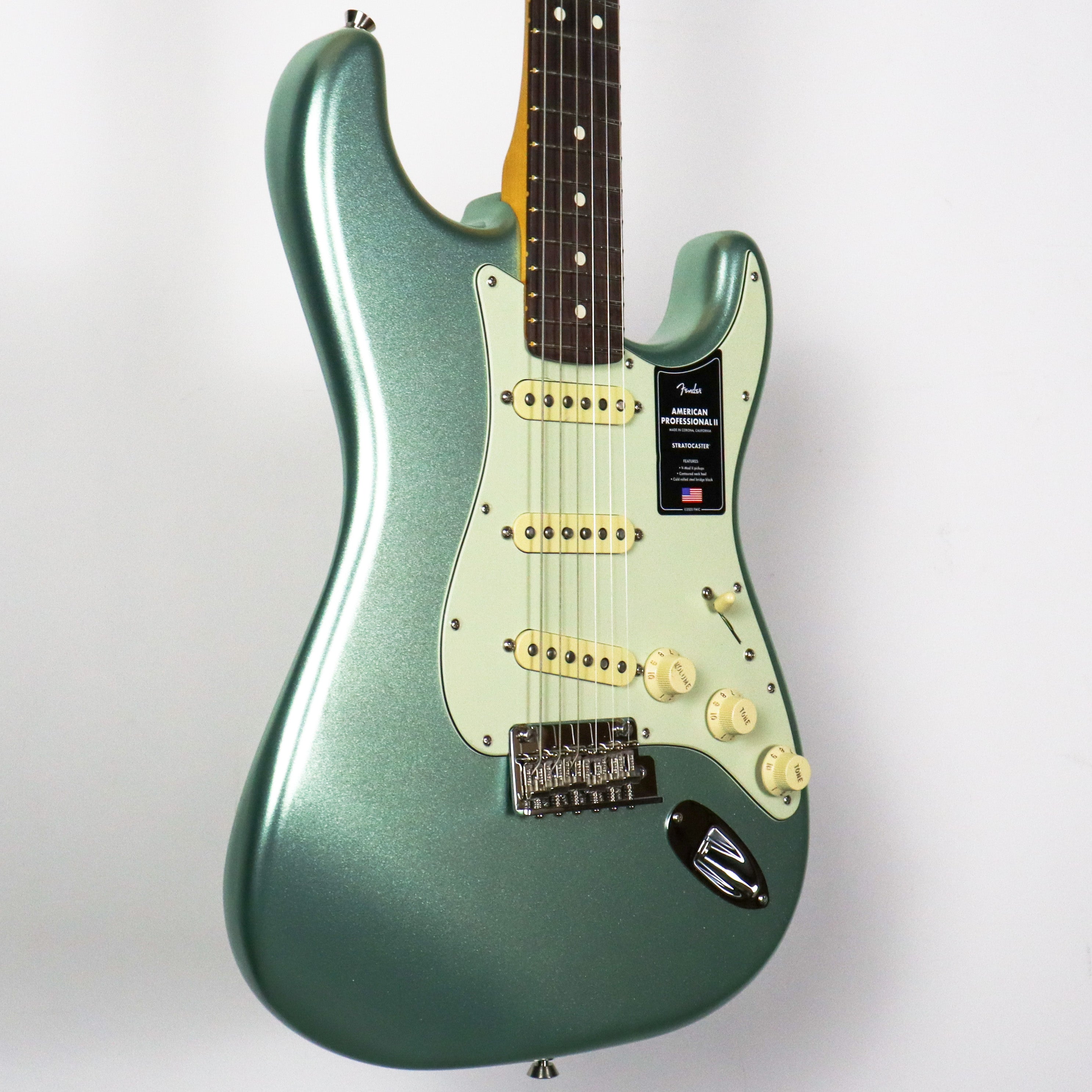 American Professional II Stratocaster, Rosewood Fingerboard, Mystic Surf Green - Image 3
