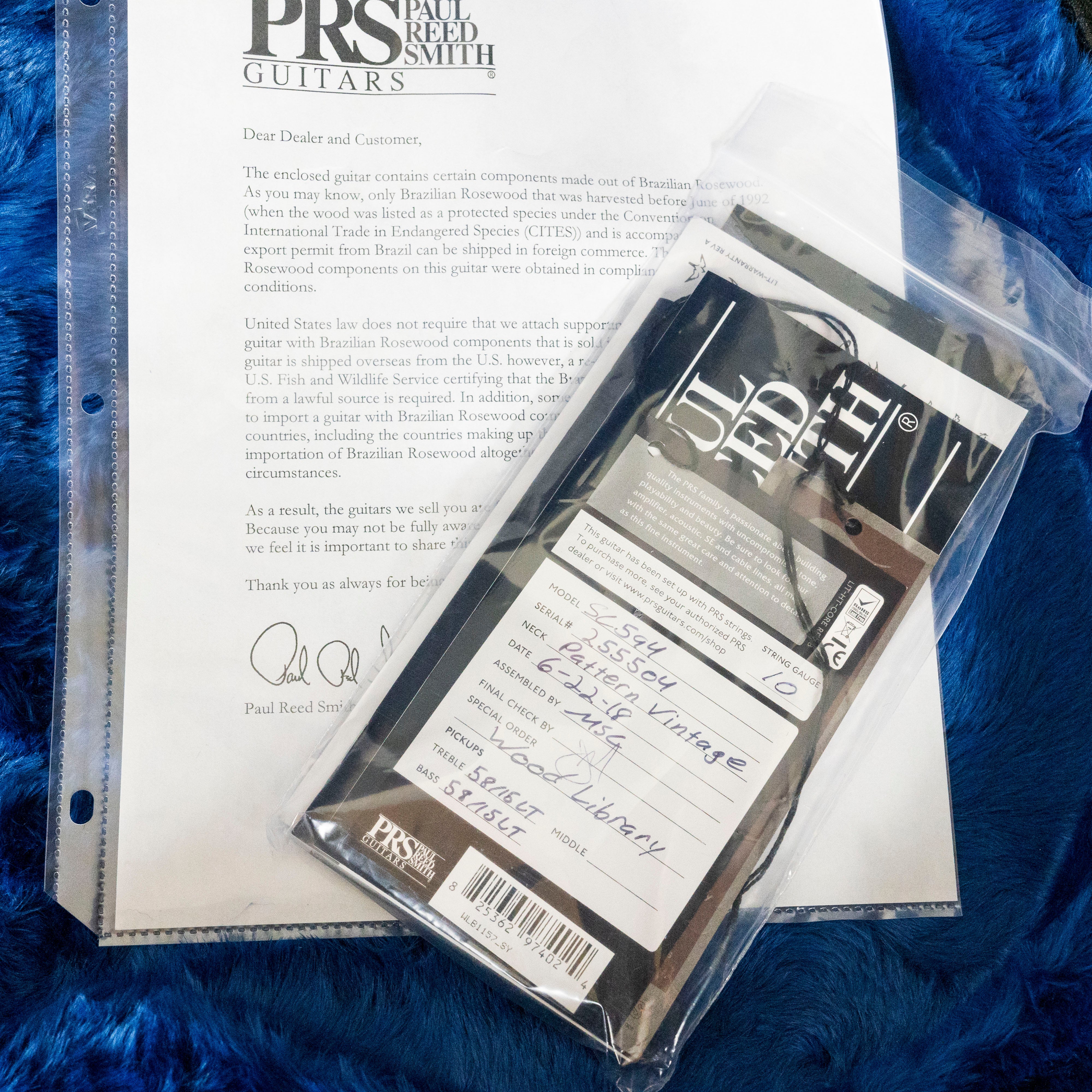 PRS 2018 SC 594 Brazilan Rosewood, 10 Top Wood Library, Santana Yellow - Image 10